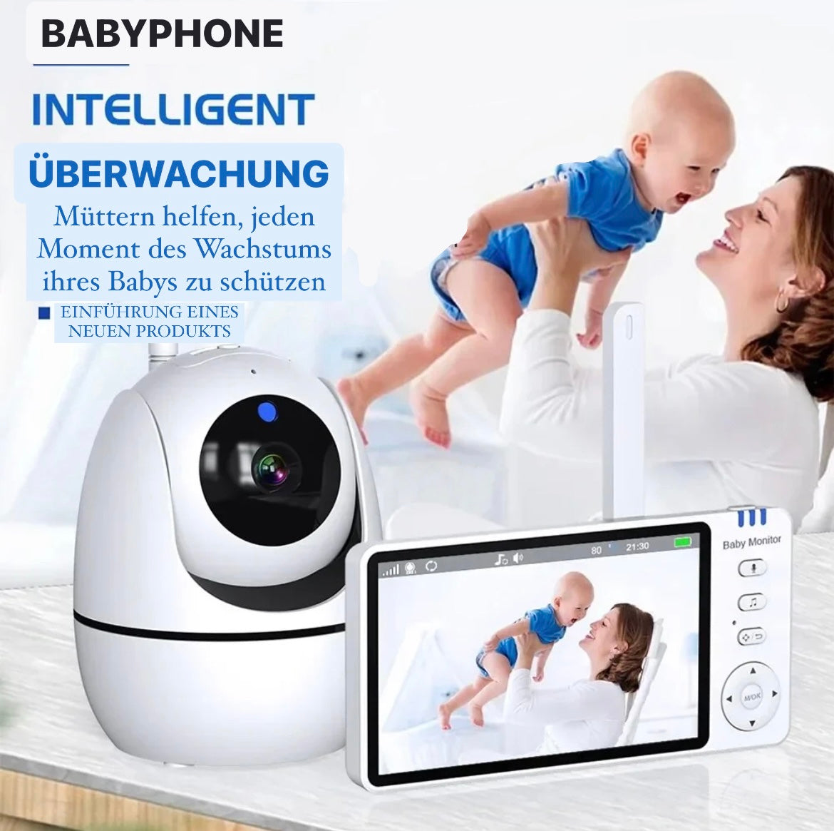 KidZoneStore™ Wireless Video Nanny 720P HD 5.0 Inch with Camera VOX and Remote Move