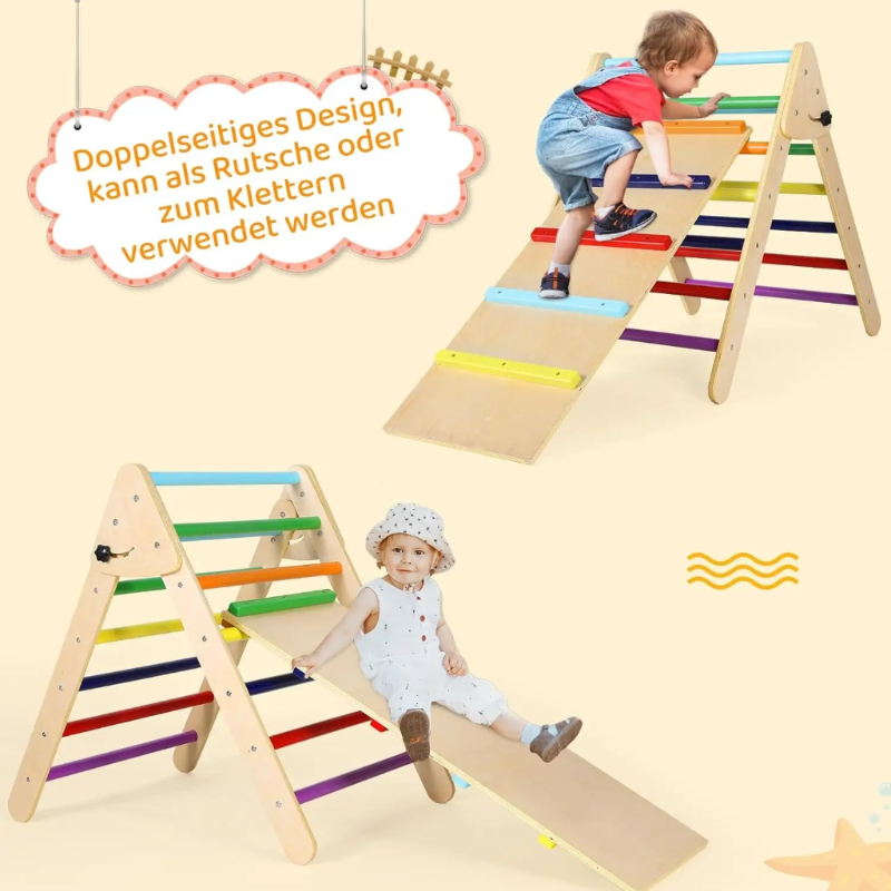 Faltbares Klettergerüst von KidZoneStore™: 2-in-1-Kletterset für Kleinkinder