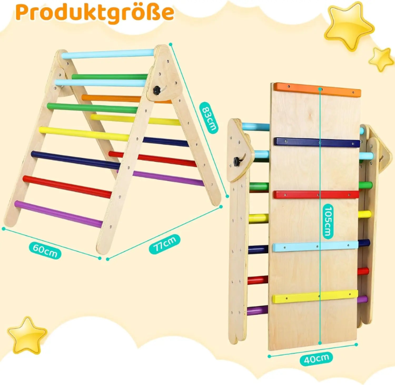 Faltbares Klettergerüst von KidZoneStore™: 2-in-1-Kletterset für Kleinkinder