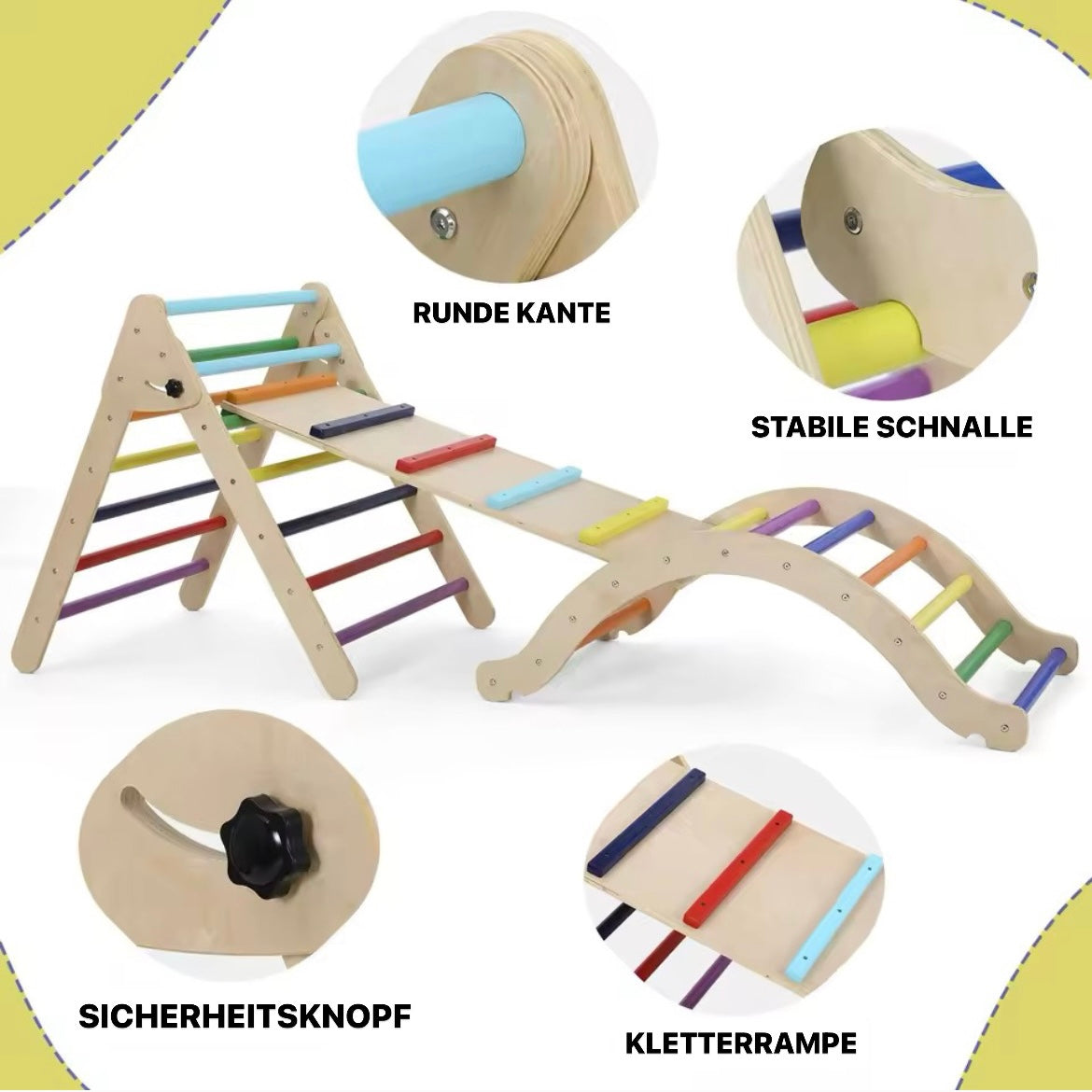 KidZoneStore™ 3-in-1 Kletter- und Rutschenset