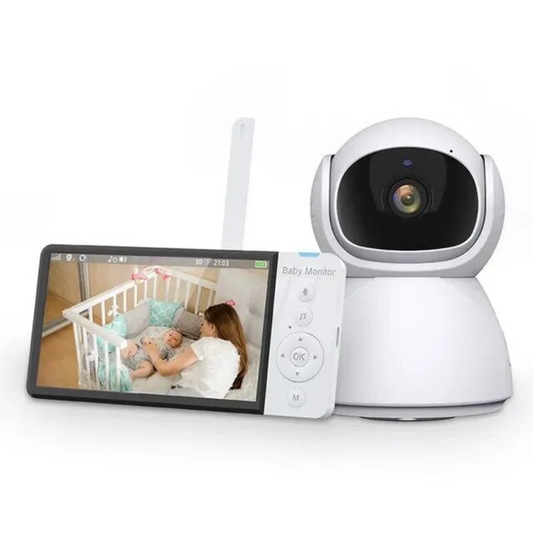 KidZoneStore™ SecureGuard Baby Monitor: 5" IPS Screen, Night Vision, 2-Way Audio