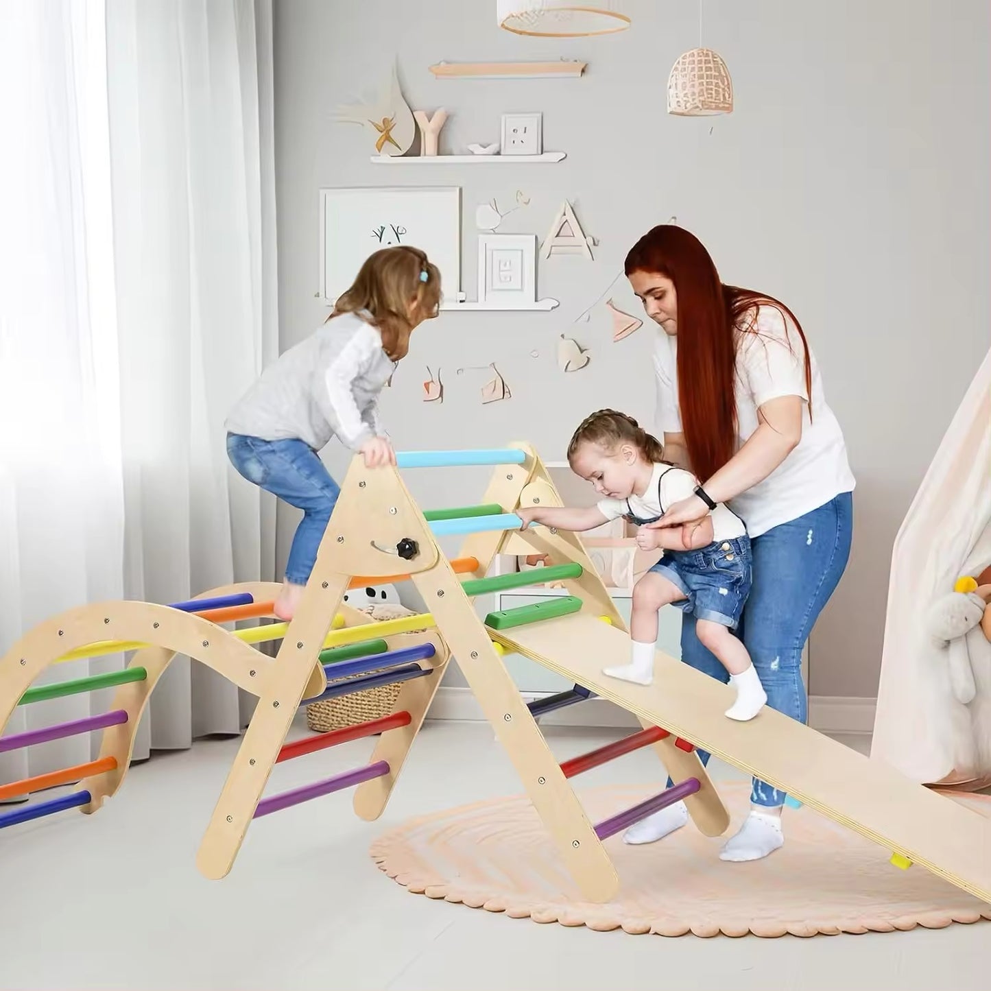 KidZoneStore™ 3-in-1 Kletter- und Rutschenset