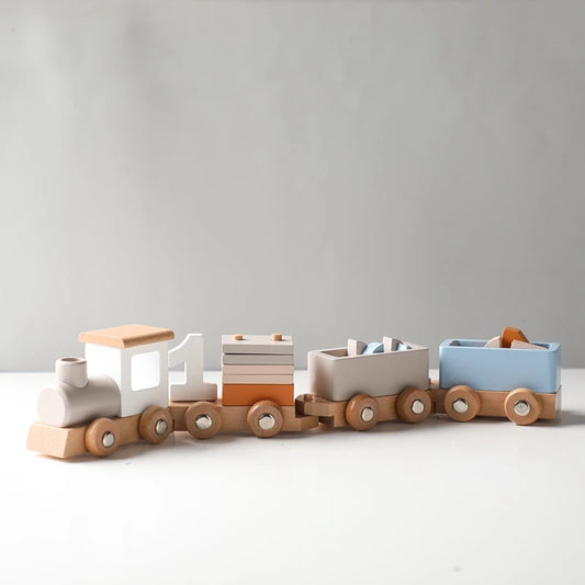 KidZoneStore™ Montessori Wooden Train